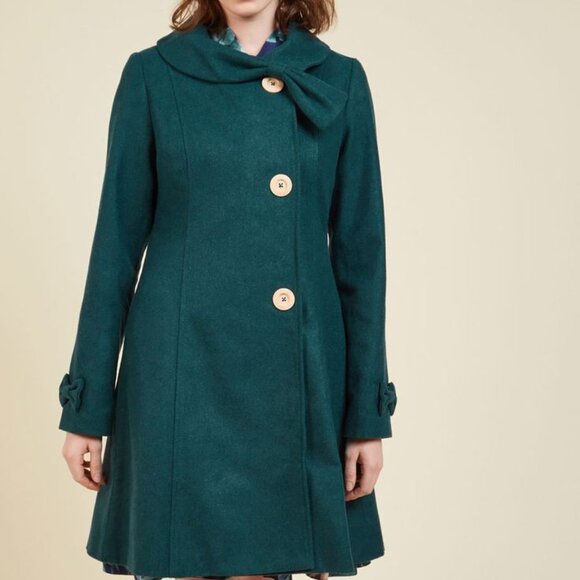 Modcloth Train Travel Trendsetter Coat in Black, Size XS - Picture 11 of 11